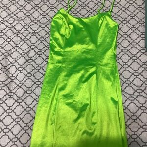 Neon green dress
